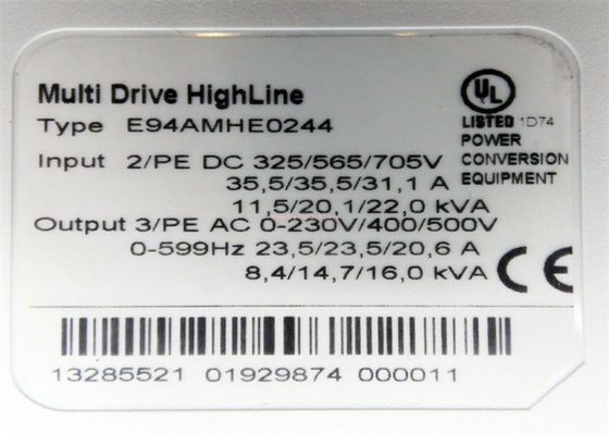 СЕРВОПРИВОД инвертора частоты Lenze E94AMHE0244 переменный УПРАВЛЯЕТ 9400 СЕРИЯМИ 325/565/705 DC v 11.5-22 KV