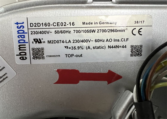 Вентилятор D2D160-CE02-16 воздуходувки ABB ACS800 EBMPAPST промышленный центробежный