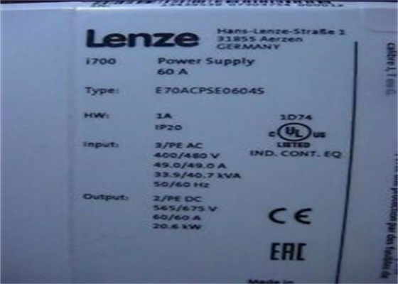 Ввод напряжения электропитания инвертора частоты Lenze E70ACPSE0604S переменный течение выхода 400 ВПТ 60 Amp