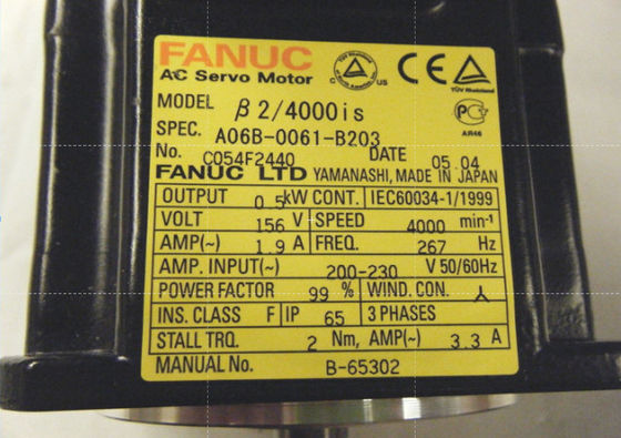 Мотор сервопривода A06B-0061-B203 машины Cnc GE FANUCAC