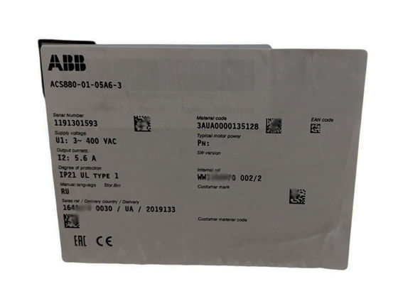 Привод инвертора 3AUA0000135128 5.6A частоты ACS880-01-05A6-3