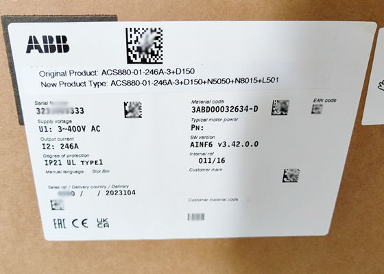 AC низшего напряжения инвертора ACS880 частоты ACS880-01-246A-3+D150+L501+N5050 управляет 132KW