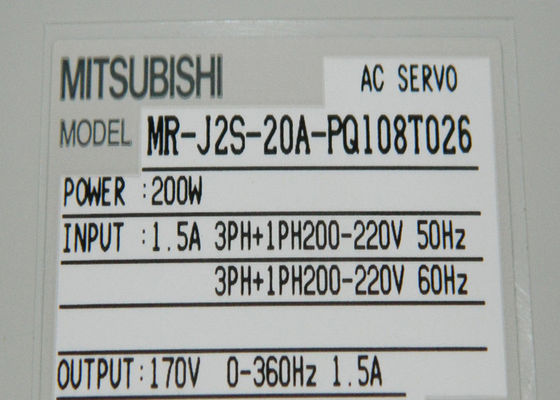 СЕРВОПРИВОД усилителя MR-J2S-20A-PQ108T026 Mitsubishi Electric 200W промышленный УПРАВЛЯЕТ НОВЫМ