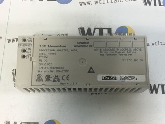 Переходник процессора 171CCC98030 Modicon M1/M1E - 1 локальная сеть, 1 Modbus - 50 MHz прозрачный подготавливает
