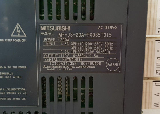 промышленный привод усилителя 1.5A сервопривода AC 200W МИЦУБИСИ MR-J3-20A-RX035T015 вывел наружу 170V