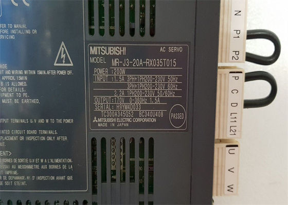 промышленный привод усилителя 1.5A сервопривода AC 200W МИЦУБИСИ MR-J3-20A-RX035T015 вывел наружу 170V