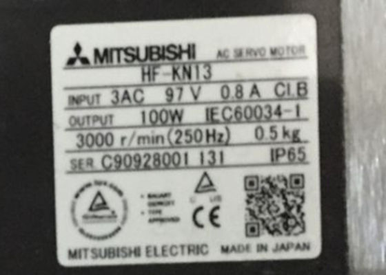 Мотор сервопривода HF-KN13 Mitsubishi Electric промышленный 100W 3AV 0.8A отсутствие электромагнитного тормоза