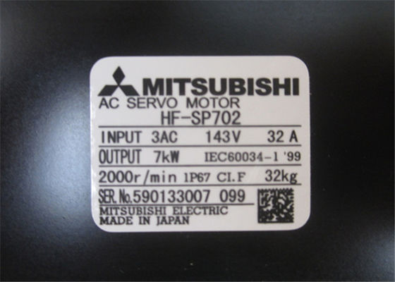 Мотор сервопривода 7.0KW серии Мицубиси J3 промышленный HF-SP702 2000rpm 1-3/8in 143vac