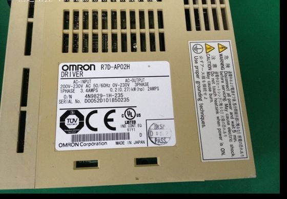 OMRON R7D-BP02HH Сервопривод переменного тока 200 В переменного тока Питание 1,6 А 200 В Нагрузка 200 Вт Крепление на шасси