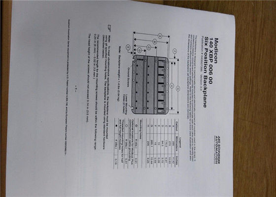 140XBP00600 Schneider Backplane 6 Слот Редонансный модуль питания Редонансный Y-диодный модуль