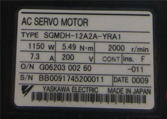 SGMDH-12A2A-YRA1 Sigma 5 Yaskawa Электрический сервомотор переменного тока 1150W 7.3A 200V 2000r/min