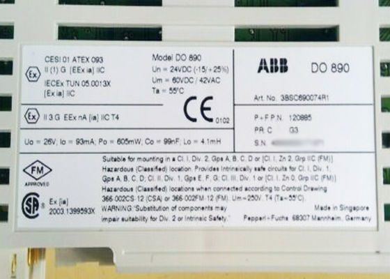 Цифровой данное 3BSC690074R1 DO890 модуль I/O 4CH ABB 800xA