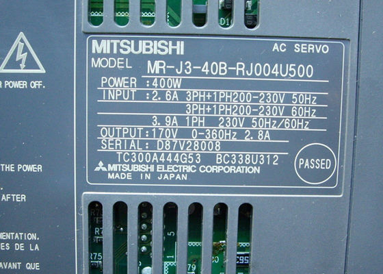 Усилитель сервопривода AC водителя MR-J3-40B-RJ004U500 400W МИЦУБИСИ промышленный