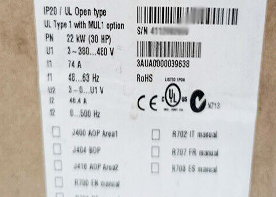 AC низшего напряжения ACS310-03E-48A4-4 управляет 3AUA0000039638 4A IP20