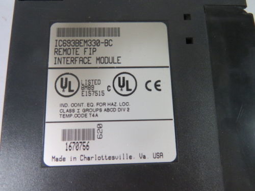 IC693BEM330 GE Fanuc FIP Bus Interface Module Series 90-30 Программируемый логический контроллер