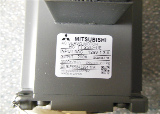 Mitsubishi 200W AC SERVO MOTOR HA-FF23C-UE 3AC 129V 1.3A 3000 оборотов в минуту на складе