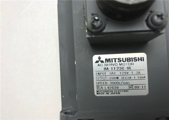 Mitsubishi 200W AC SERVO MOTOR HA-FF23C-UE 3AC 129V 1.3A 3000 оборотов в минуту на складе