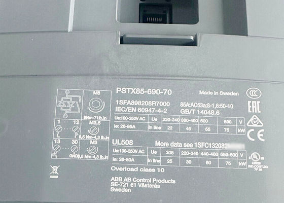PSTX85-690-70 1SFA898208R7000 PSTX Softstarter 85A 208 ~ 690VAC Новый