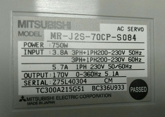 Mitsubishi Industrial Drive MR-J2S-70CP-S084 AC сервоусилитель 750 Вт Ввод 3.8А 200-230В