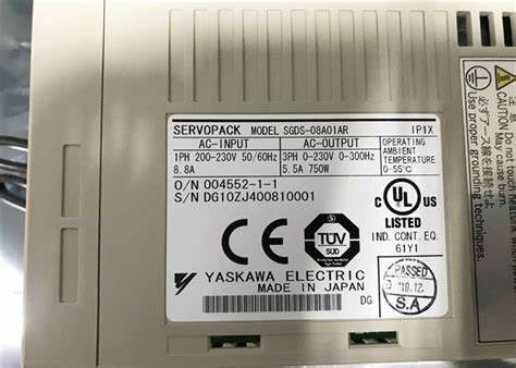 Yaskawa SGDS-01A05A СЕРВОУСИЛИТЕЛЬ ПЕРЕМЕННОГО ТОКА 200-230В 50/60Гц 1.2А 100Вт