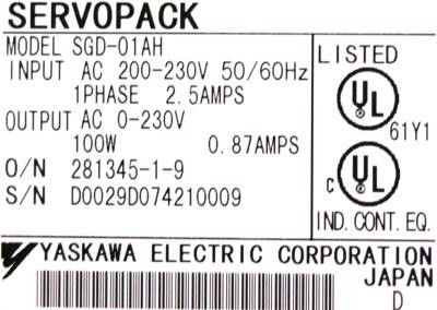 Yaskawa SGD-01AH 200В сервоприводы переменного тока Новый оригинальный ящик