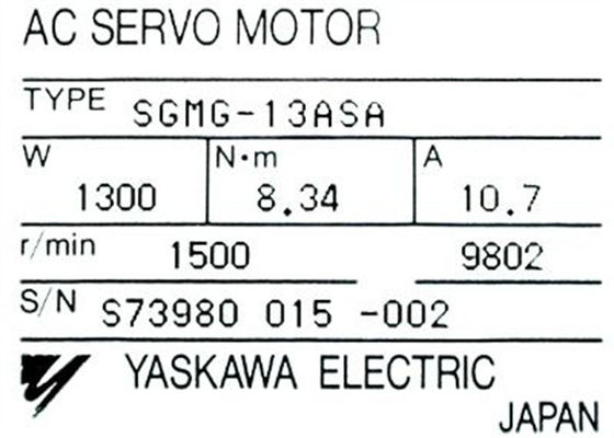 Yaskawa SGMG-13ASA Япония Новый сервомотор в оригинальной коробке
