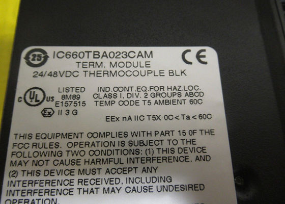 IC660TBA023 GE Fanuc терминальная установка, блок термопары с номинальным напряжением 24/48 вольт постоянного тока