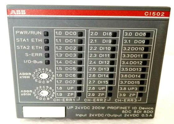 Модуль интерфейса ABB CI502-PNIO 1SAP220700R0001. Профинет IO RT устройство. 8 DI: 24VDC. 8