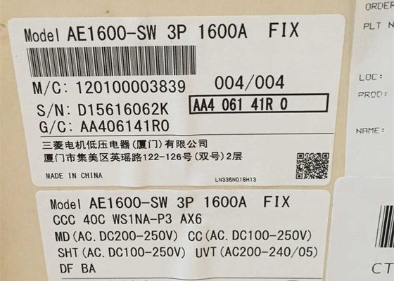 MITSUBISHI 1600A ACB AE1600-SW Низковольтный функциональный воздушный выключатель 3P