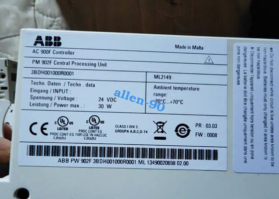 Модуль 3BDH001000R0001 PM 902F CPU - это модуль центрального процессора (CPU)