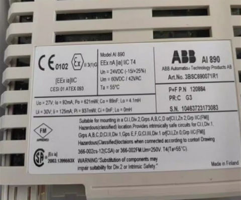 ABB AI890 3BSC690071R1 AI890 Аналоговый избыточный модуль питания