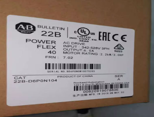 АБ Аллен Брэдли 22B-D6P0N104 AC Drive Регулируемая частота
