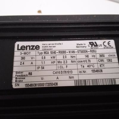 Lenze MCA 10I40- RS0B0-N14N-ST5S00N-R0SU 1.4751242 LB-FT крутящий момент