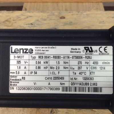 Lenze MCS 06F60-RS0B0-A11N-ST5S00N-R0SU Синхронный сервомотор