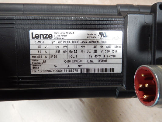 LENZE MCS 09H60-RS0B0-A14N-ST5S00N-R0SU Описание Сервомотор 3.4A 307V 3.8NM