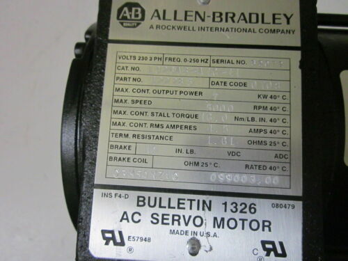 AB 1326AB-A1G-11 SERV MTR 16-IN-LB 5K-RPM STD INCH для промышленных применений