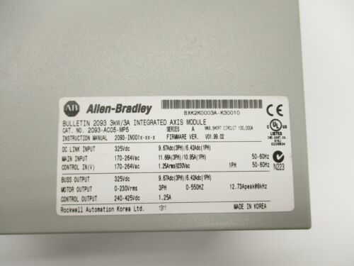 ALLEN-BRADLEY 2093-AC05-MP5 Интегрированный модуль и модуль оси Kinetix 2000