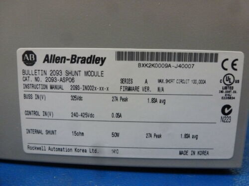 ALLEN-BRADLEY 2093-ASP06 Кинетикс 2000 многоосевой сервопривод
