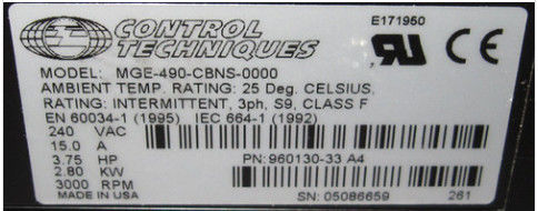 Emerson MGE-490-CBNS-0000 Сервомотор Промышленный сервомотор
