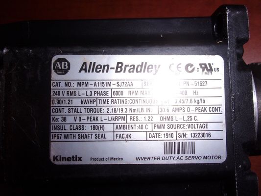 ALLEN-BRADLEY MPM-A1151M-SJ72AA MPM-серия MPM 240V AC вращающийся сервомотор