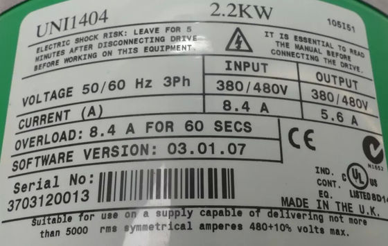 EMERSON UNI1404 Техники управления Emerson Unidrive Frequenzumrichter