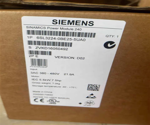 Модуль силы PM240 Sinamics G120 модуля электропитания 6SL3224-0BE34-5AA0 Сименс резервный