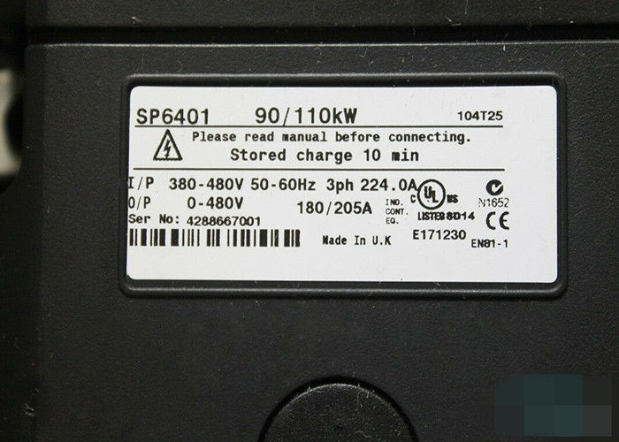 Привод сервопривода инвертора 0-480V 180-205A Unidrive SP6401 90kw/110kW методов управлением Nidec