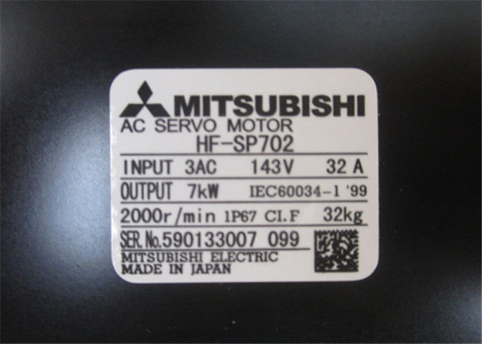 Мотор сервопривода 7.0KW серии Мицубиси J3 промышленный HF-SP702 2000rpm 1-3/8in 143vac