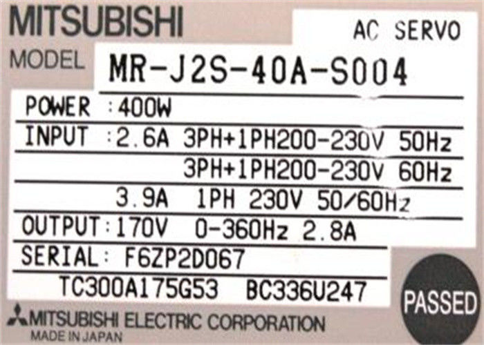 Привод 170V 2.8A AC усилителя MR-J2S-40A-S004 СЕРВОПРИВОДА Mitsubishi Electric 400W промышленный НОВЫЙ