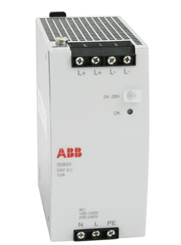 ABB SD833 3BSC610066R1 Ввод питания AC100-120/200-240 V Автоматический выбор Ввода Выхода DC 24 V 10A