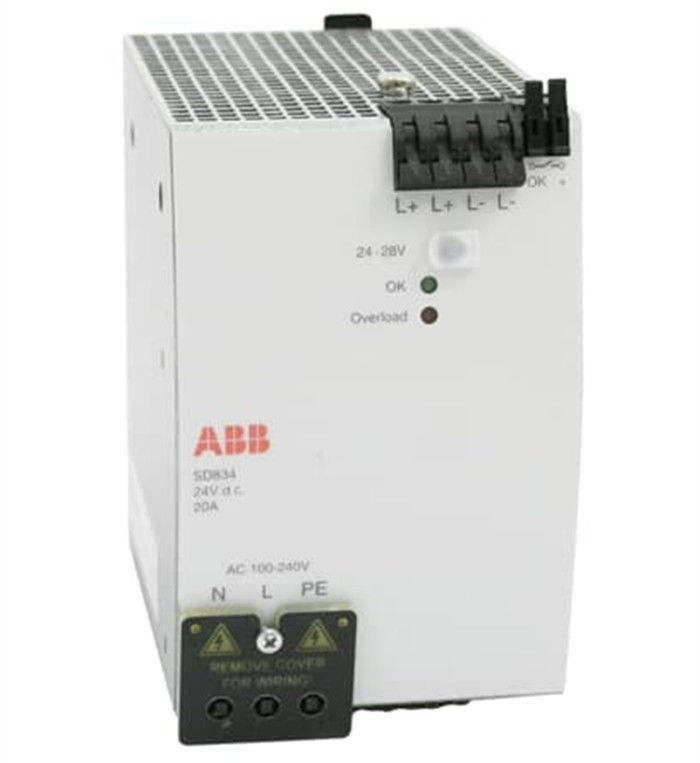 ABB 3BSC610067R1 SD834 Электроснабжение 20A Ввод вентиль а.к. 100-240 В или вентиль постоянного тока 110-150 В. Вывод вентиль постоянного тока 24 В 20 А