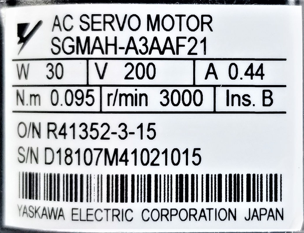 Yaskawa AC Servo Motor SGMAH-A3AAF21 Новый в оригинальной коробке