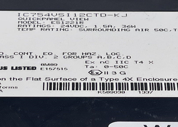 GE IC754VSI12CTD-KJ - промежуточный 12-дюймовый цветный TFT Touch QuickPanel дисплей
