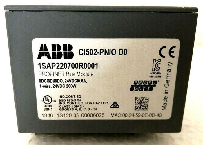 Модуль интерфейса ABB CI502-PNIO 1SAP220700R0001. Профинет IO RT устройство. 8 DI: 24VDC. 8